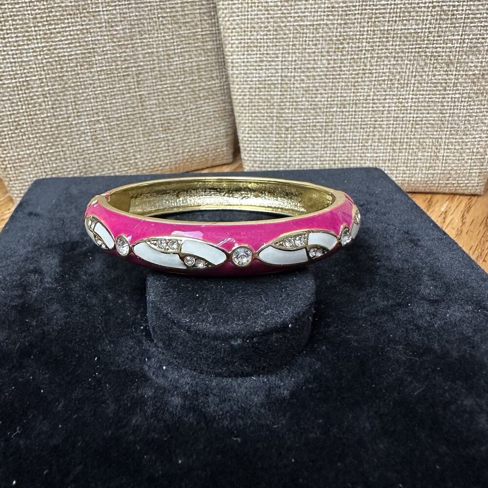 Sequin Nordstrom Multicolor Gold Tone Statement Enamel Bangle Bracelet # 454